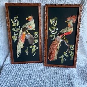 Vintage Mexican Feathercraft wall art mid century modern wall‎ art large size